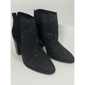Madden NYC Women's Rain Zip Up High Heel Fashion Ankle Boots Black Size 9